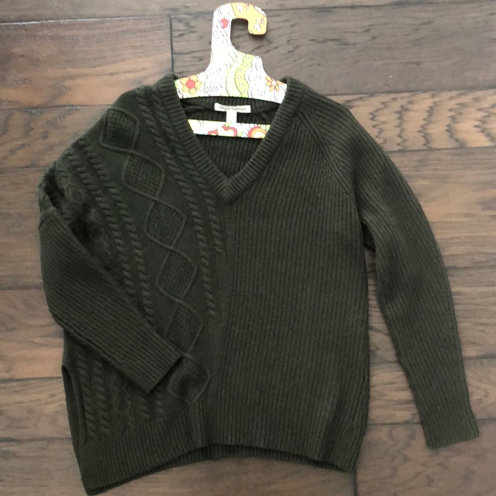 Autumn Cashmere Olive green sweater